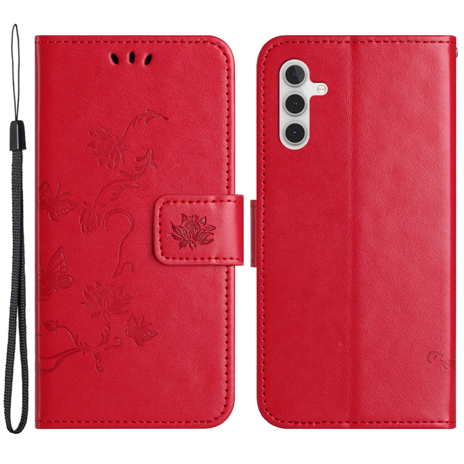 For Samsung Galaxy A25 5G Scratch Proof PU Leather Butterfly Flower Imprinted Wallet Phone Case Stand Cover For Samsung Galaxy A25 5G Scratch Proof PU Leather Butterfly Flower Imprinted Wallet Phone Case Stand Cover